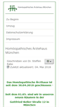 Mobile Screenshot of homoeopathisches-aerztehaus.de